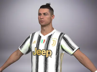 Football Player 09 Low-poly 3D model