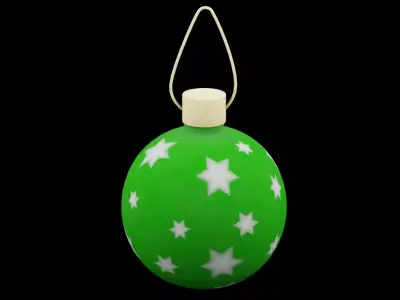 Green Christmas Ball Low-poly 3D model