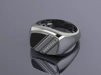 Jewelry  Mens Ring KJ-078 3D print model
