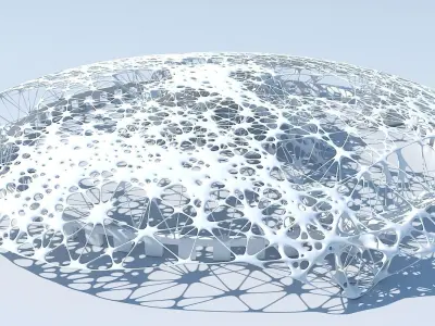 Futuristic Architectural Structure 10 3D model