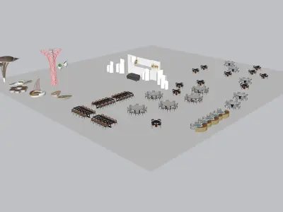 Wedding Hall 3D Model  SketchUp 2025 3D model