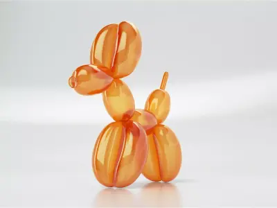 Balloon Dog Low-poly 3D model