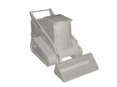 Excavator bulldozer 3D model