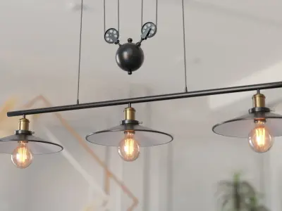 Ceiling Industrial Lamp 3D model
