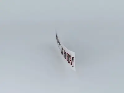 BIRTHDAY BANNER Free 3D model