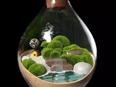 Decorative Terrarium 3D model