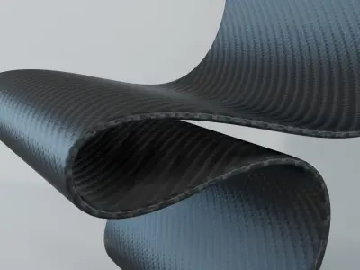 Art Decor - Carbon Chair - Ribbon Low-poly 3D model