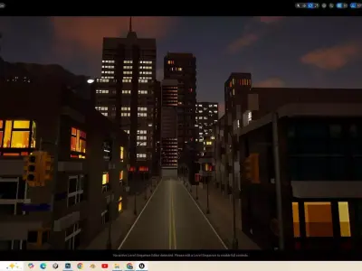 UE5 City Complete Level - NIGHT Low-poly 3D model