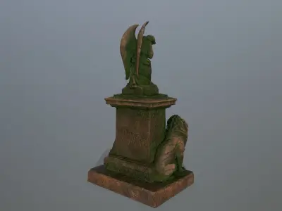 statue 4 Low-poly 3D model