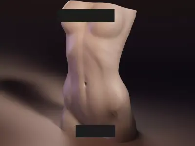 Female Figure Vase printable model 3D print model