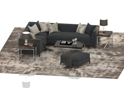 Sofa and chair 3D model