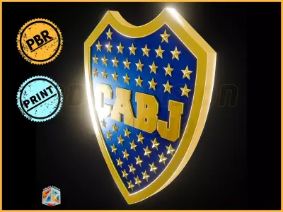 Boca Juniors logo - Cinematic - 3D print 3D model