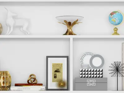 decorative set number Shelves 37 3D model