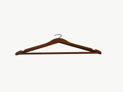 Wooden Hanger Low-poly 3D model