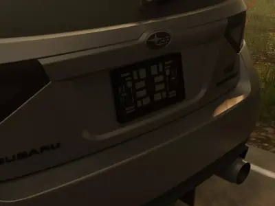 Blank License Plate Low-poly 3D model