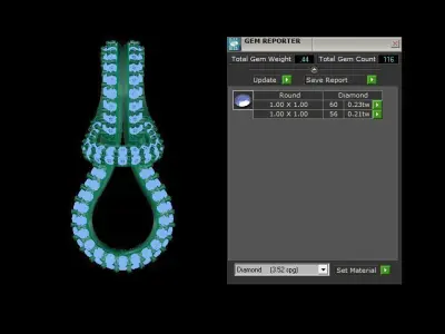 Jewelery Set Ring Earring  HK-045 3D print model