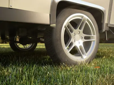 Airstream Sport trailer 2017 Low-poly 3D model