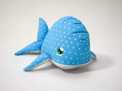 Stuffed Toy Dolphin 3D model