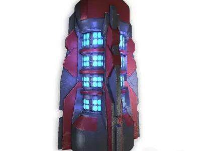 Force field generator 11 sci-fi Low-poly 3D model