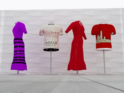 Dress T-shirt Cloth Wear F7 3D model