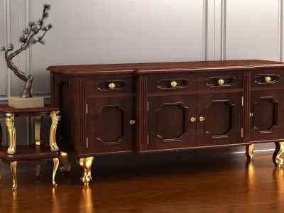 cabinet cabinet wardrobe sofa bed table bookshelve 3D model