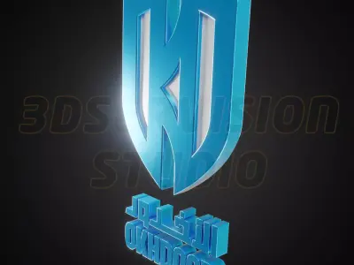 Al Okhdood Saudi Club logo - Cinematic - 3D print 3D model