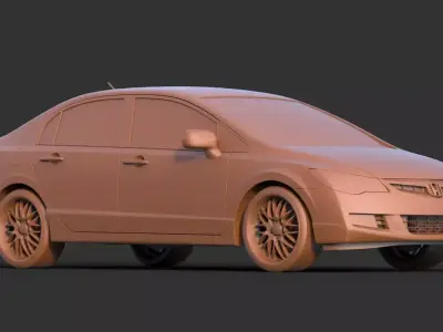 Honda Civic 2008 3D print model