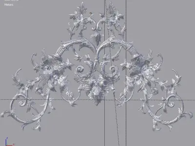 Classic decor ornament v-3D model 57 3D model