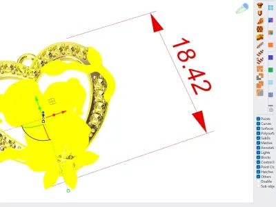 Mother and Daughter Heart Pendant 3D print model