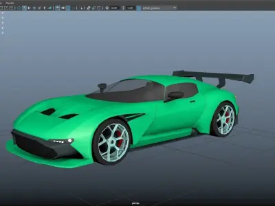 Aston Martin Vulcan Low-poly 3D model