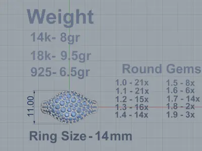 David Yurman Ring 3D print model buy