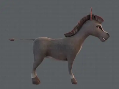 Donkey V01 Low-poly 3D model