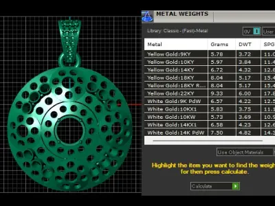 SWAROVSKI ROUNDED PENDANT 3D PINTABLE MODEL  3D print model