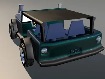 Jeep Wrangler For 3d Game  Low-poly 3D model