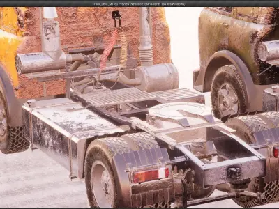 Truck Levo M1590 - Unreal Engine 4 Project Low-poly 3D model