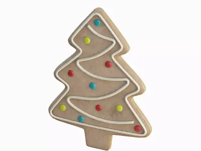 Gingerbread Cookie Tree 02 3D model