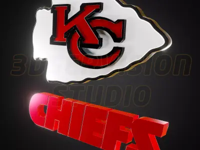 Kansas City Chiefs logo - Cinematic - 3D print 3D model