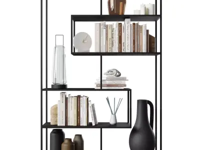 Bookcase Seaford 2 by Actona 3D model