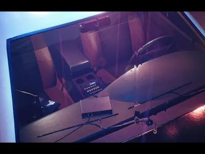 Police Car - Drivable UE4 UE5 Low-poly 3D model