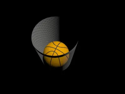 Basket and basketballs Free 3D model