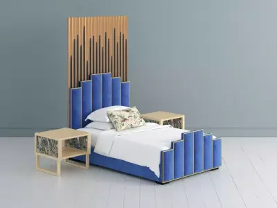 Luxury Single Bed 3D model