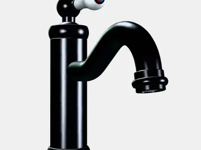 HAMNSKAR Washbasin mixer with bottom valve Low-poly 3D model