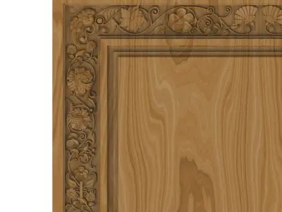 Carved picture frame STL 3D model 101