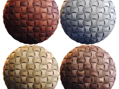 20 Wooden 3D Panel Materials - 03 - PBR - 4K Low-poly 3D model