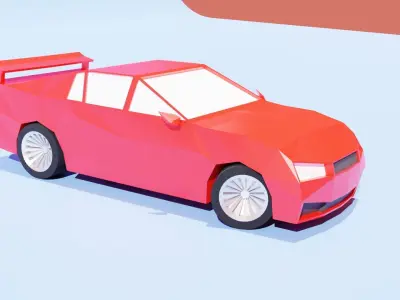 low poly car Low-poly 3D model V1