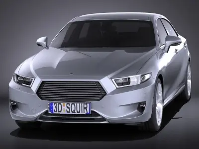 Generic Sedan mid-class 2015 VRAY 3D model