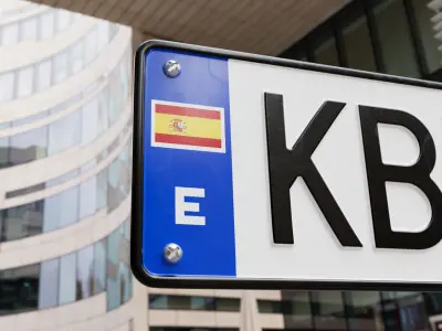 Spain Number Plate Low-poly 3D model