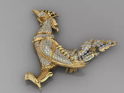 HONG5 Pendant Khmer Bird Sign 3D print model