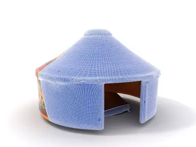 Colorful Yurt model pack Low-poly 3D model