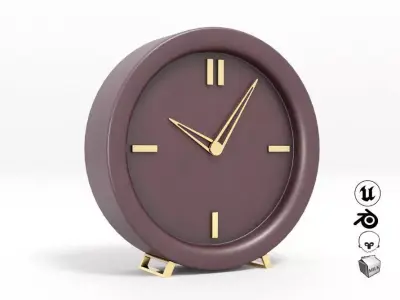 Classy Clock Low-poly 3D model